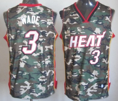 Miami Heat #3 Dwyane Wade Camo Fashion Jersey