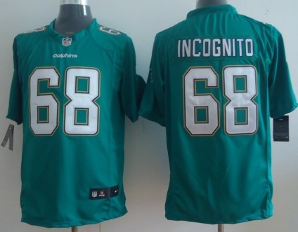 Nike Miami Dolphins #68 Richie Incognito 2013 Green Game Jersey