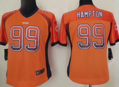 Chicago Bears #99 Dan Hampton Drift Fashion Orange Womens Jersey