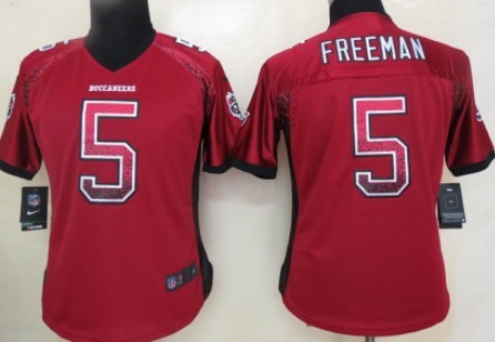 Nike Tampa Bay Buccaneers #5 Josh Freeman Drift Fashion Red Womens Jersey