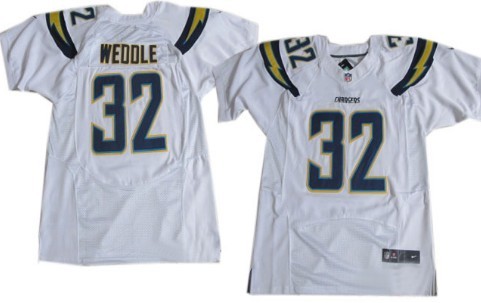 Nike San Diego Chargers #32 Eric Weddle 2013 White Elite Jersey