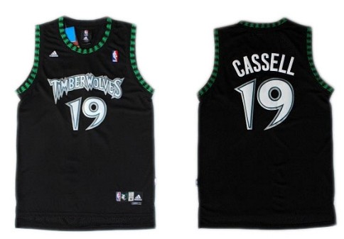 Minnesota Timberwolves #19 Sam Cassell Black Swingman Jersey