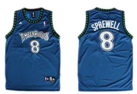 Minnesota Timberwolves #8 Latrell Sprewell Blue Swingman Jersey