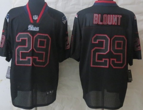 Nike New England Patriots #29 LeGarrette Blount Lights Out Black Elite Jersey