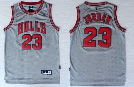 Chicago Bulls #23 Michael Jordan 2013 Gray Swingman Jersey