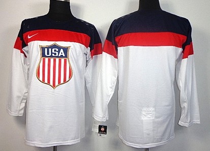 2014 Olympics USA Mens Customized White Jersey 