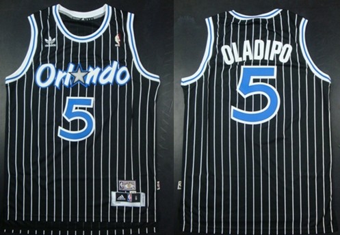 Orlando Magic #5 Victor Oladipo Black Swingman Throwback Jersey