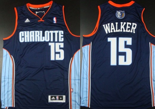 Charlotte Bobcats #15 Kemba Walker Revolution 30 Swingman Blue Jersey