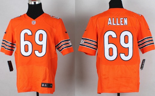 Nike Chicago Bears #69 Jared Allen Orange Elite Jersey