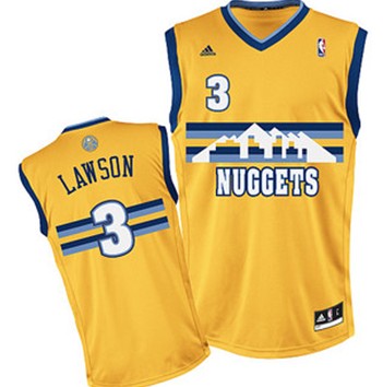 Denver Nuggets #3 Ty Lawson Yellow Swingman Jersey