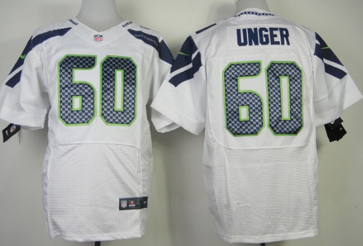 Nike Seattle Seahawks #60 Max Unger White Elite Jersey