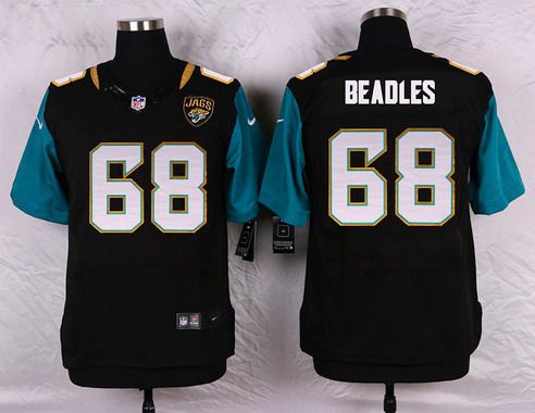 Men's Jacksonville Jaguars #68 Zane Beadles Black Team Color NFL Nike Elite Jersey