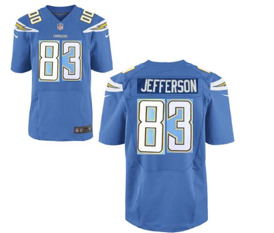 Mens San Diego Chargers #83 John Jefferson Light Blue Nike Elite jerseys