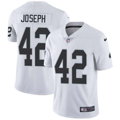 Nike Oakland Raiders #42 Karl Joseph White Men's Stitched NFL Vapor Untouchable Limited Jersey