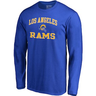 Men's Los Angeles Rams NFL Pro Line by Fanatics Branded Royal Vintage Victory Arch Long Sleeve T-Shirt