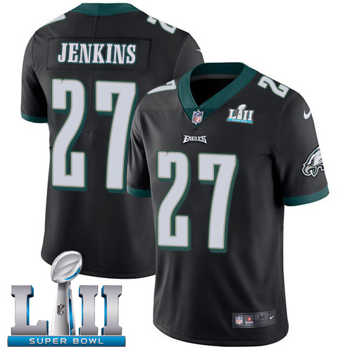Men's Nike Eagles #27 Malcolm Jenkins Black Alternate Super Bowl LII Stitched NFL Vapor Untouchable Limited Jersey