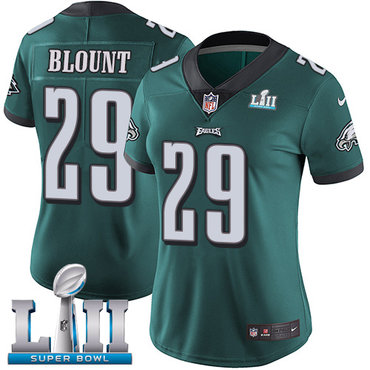 Women's Nike Philadelphia Eagles #29 LeGarrette Blount Midnight Green Team Color Super Bowl LII Stitched NFL Vapor Untouchable Limited Jersey
