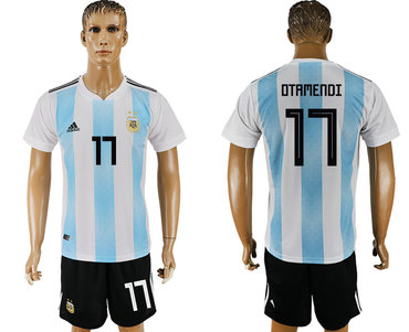Argentina #17 OTAMENDI Home 2018 FIFA World Cup Soccer Jersey