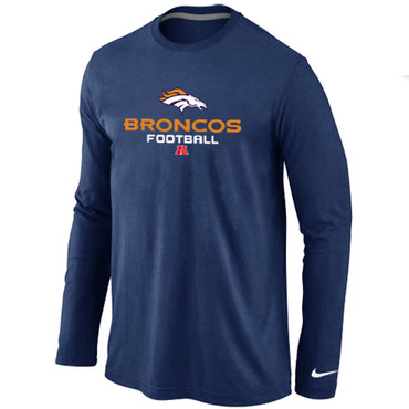 NIKE Denver Broncos Critical Victory Long Sleeve T-Shirt D.Blue