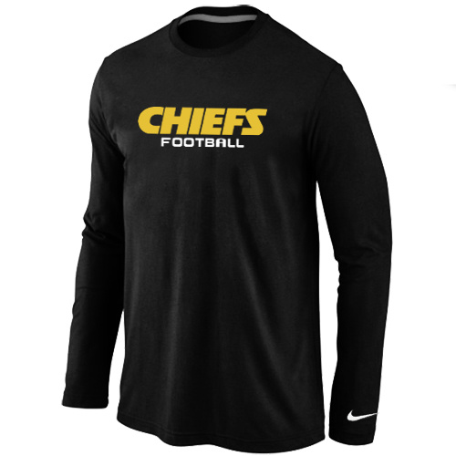 Nike Kansas City Chiefs Authentic font Long Sleeve T-Shirt Black