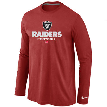 NIKE Oakland Raiders Critical Victory Long Sleeve T-Shirt RED
