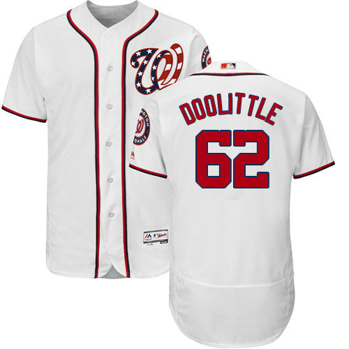 Washington Nationals #62 Sean Doolittle White Flexbase Authentic Collection Stitched Baseball Jersey