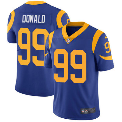 Men's Nike Los Angeles Rams #99 Aaron Donald Royal Blue Alternate Stitched NFL Vapor Untouchable Limited Jersey