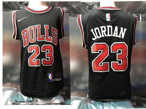 Chicago Bulls #23 Michael Jordan Black Toddlers Jersey