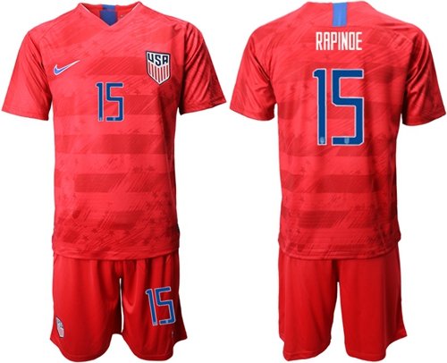 USA #15 Rapinoe Away Soccer Country Jersey
