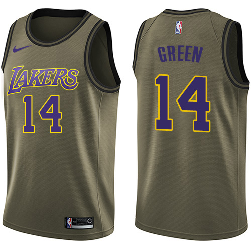 Nike Lakers #14 Danny Green Green NBA Swingman Salute to Service Jersey