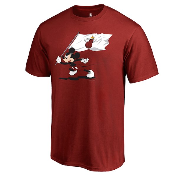 Men's Miami Heat Fanatics Branded Red Disney Fly Your Flag T-Shirt