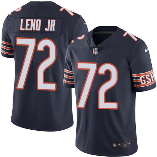 Men's Nike Chicago Bears #72 Charles Leno Jr Navy Blue Team Color Stitched Football Vapor Untouchable Limited Jersey