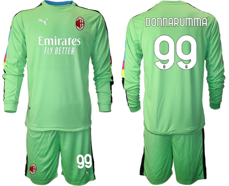 2020-21 AC Milan fruit green goalkeeper 99# DONNARUMMA long sleeve soccer jerseys