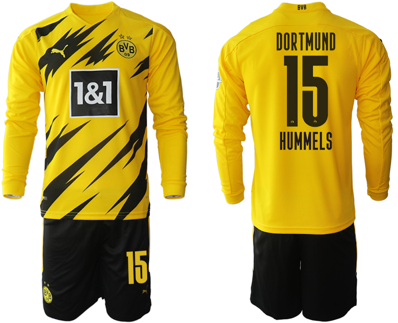 2020-21 Dortmund home 15# HUMMELS long sleeve soccer jerseys