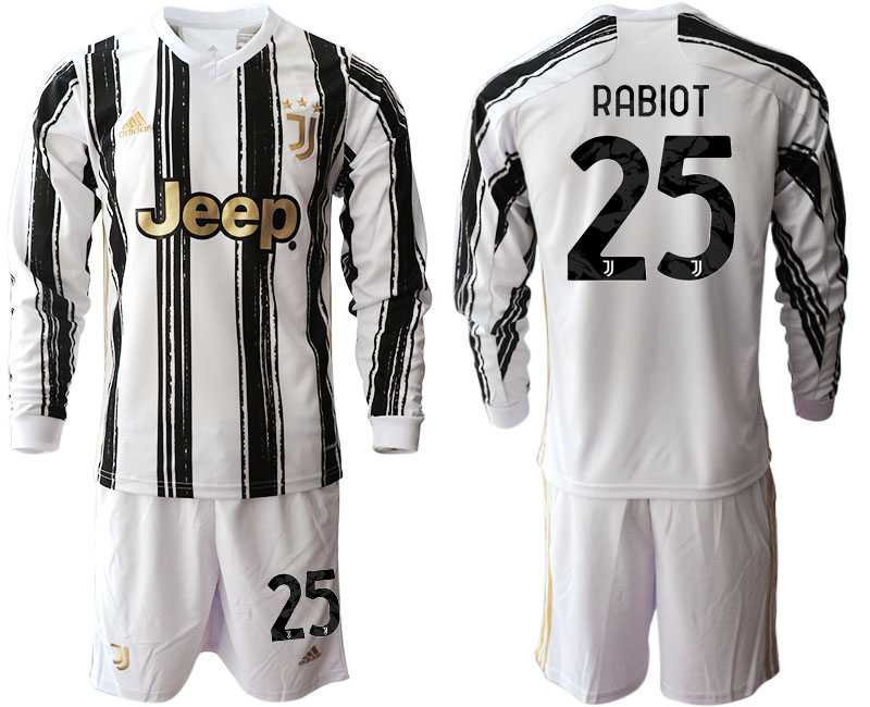 2020-21 Juventus home 25# RABIOT long sleeve soccer jerseys