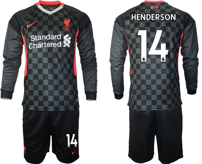 2020-21 Liverpool away  14# HENDERSON long sleeve soccer jerseys