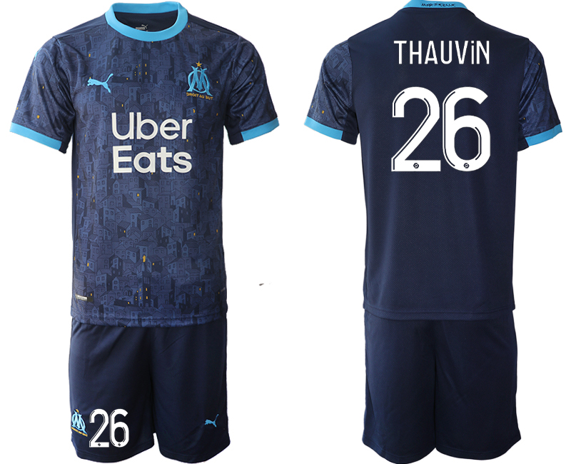 2020-21 Olympique De Marseille 26 THAUVIN Away Soccer Jersey