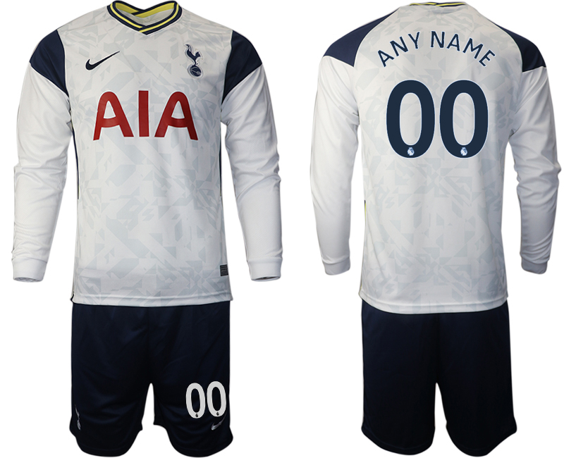 2020-21 Tottenham Hotspur home any name custom long sleeve soccer jerseys