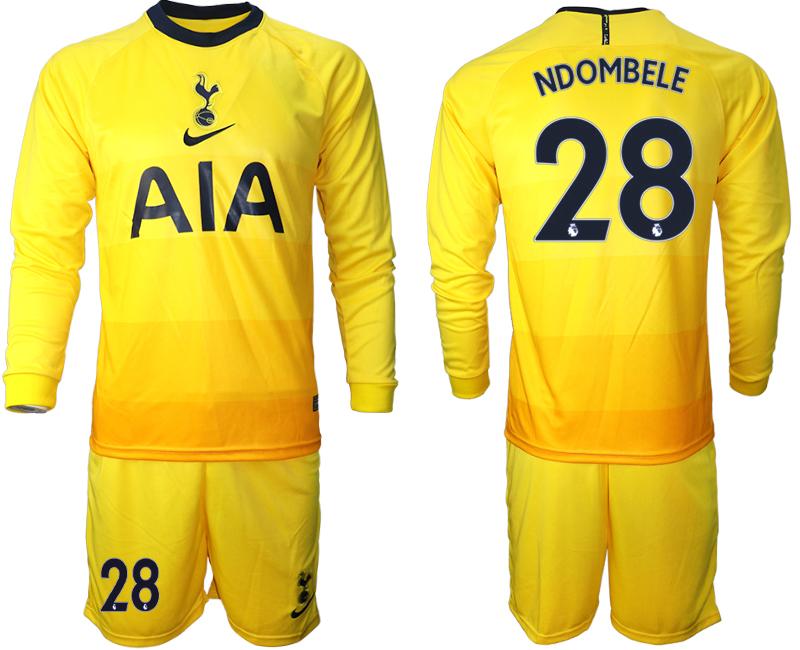 2020-21Tottenham Hotspur away 28# NDOMBELE long sleeve soccer jerseys
