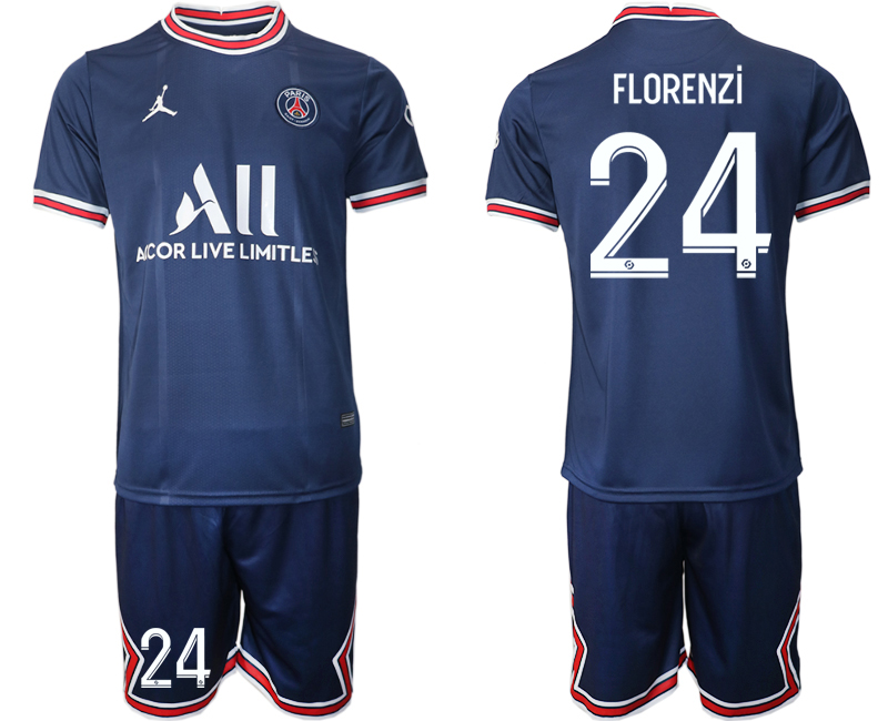 2021-22 Paris Saint-Germain home 24# FLORENZI soccer jerseys