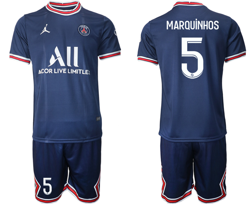 2021-22 Paris Saint-Germain home 5# MARQUINHOS soccer jerseys