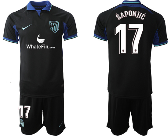 2022-2023 Atlético Madrid 17 SAPONJIC away jerseys Suit