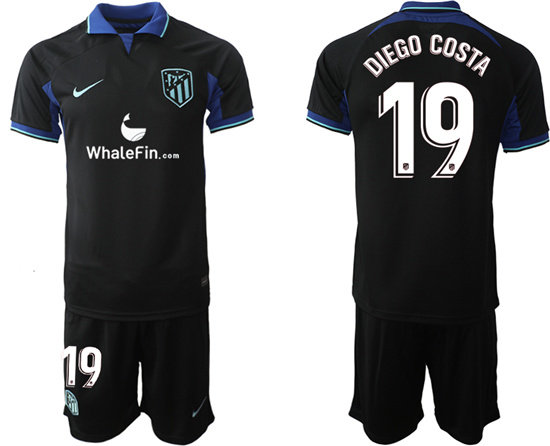 2022-2023 Atlético Madrid 19 DIEGO COSTA away jerseys Suit