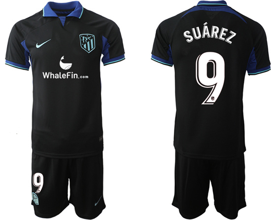 2022-2023 Atlético Madrid 9 SUAREZ away jerseys Suit
