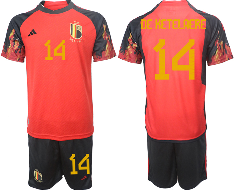 2022-2023 Belgium 14 DE KETELAERE home jerseys Suit