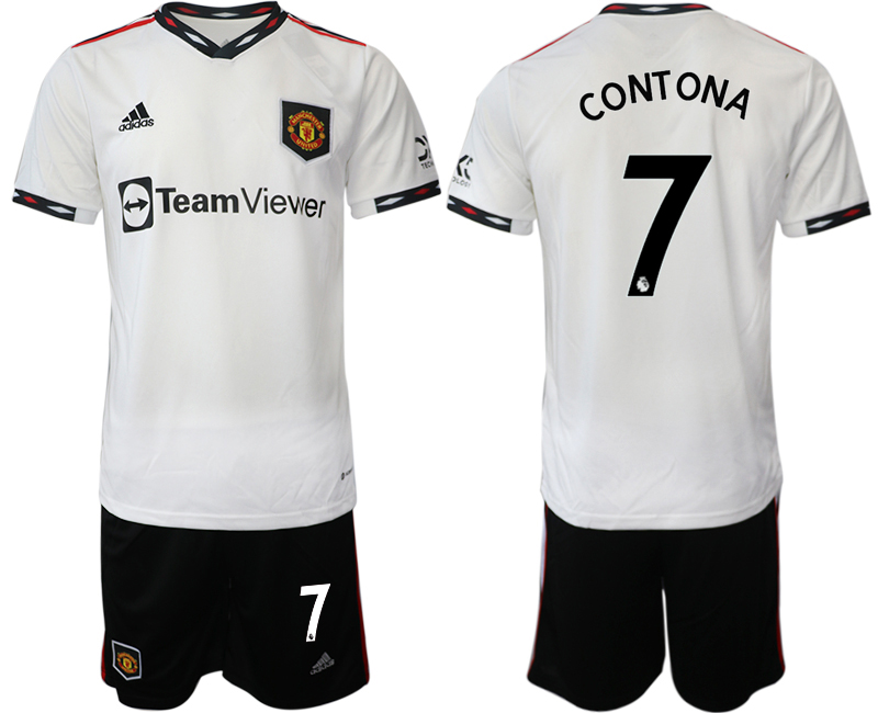 2022-2023 Manchester United 7 CONTONA away White Jerseys suit