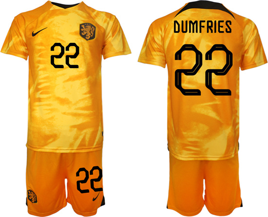 2022-2023 Netherlands 22 DUMFRIES home jerseys Suit