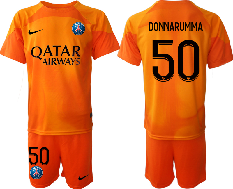 2022-2023 Paris Saint-Germain 50 DONNARUMMA red goalkeeper jerseys Suit