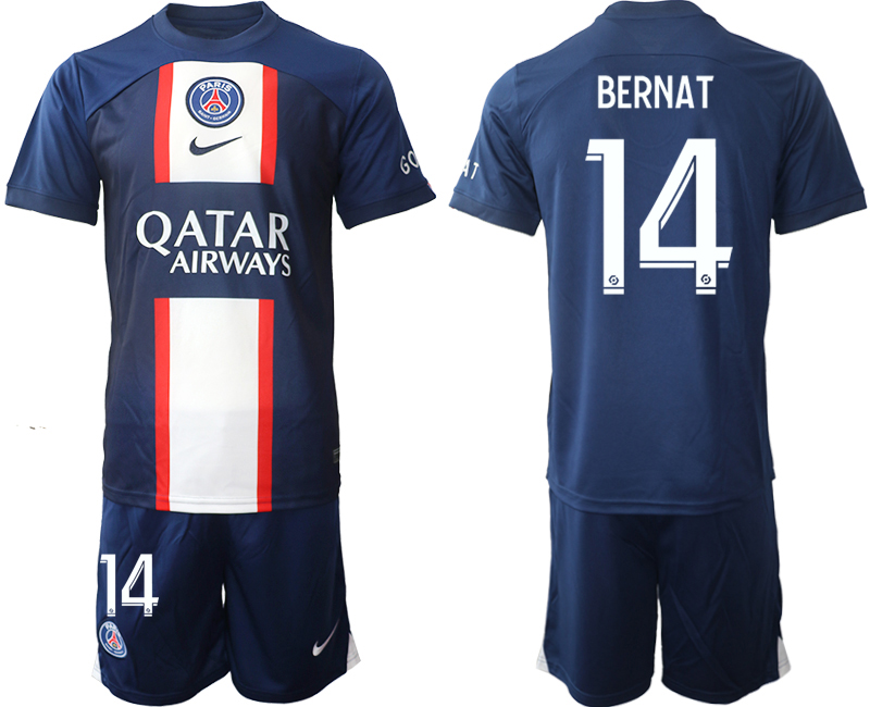 2022-2023 Paris St Germain 14 BERNAT home jerseys Suit