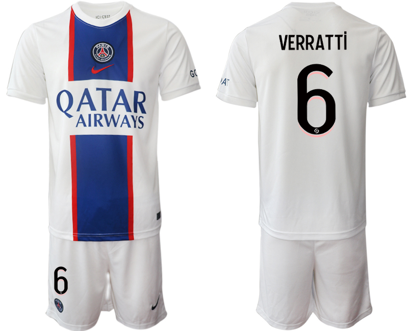 2022-2023 Paris saint germain 6 VERRATTi Secend away jerseys Suit